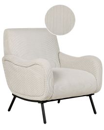 Jumbo Cord Amrchair Light Grey ALMIND