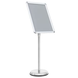 A3 Pedestal Poster Stand Silver Aluminium Alloy