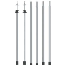 Telescopic Tarp Poles with Length of 102-260 cm 2 pcs Aluminum
