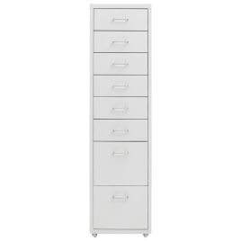 Mobile File Cabinet Grey 28x41x109 cm Metal