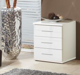 Clappen 3 Drawer Gloss Bedside Chest - White